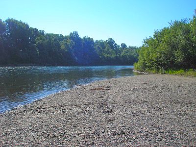 A csécsei Tisza-part egy részlete